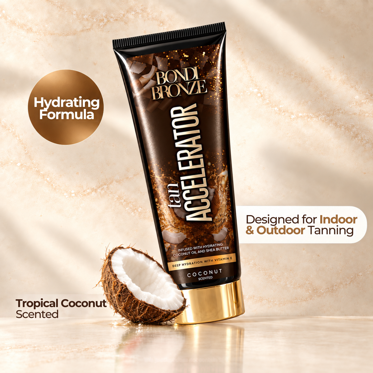 Coconut Tan Accelerator Cream | Hydrating Sunbed Tanning Cream 200ml