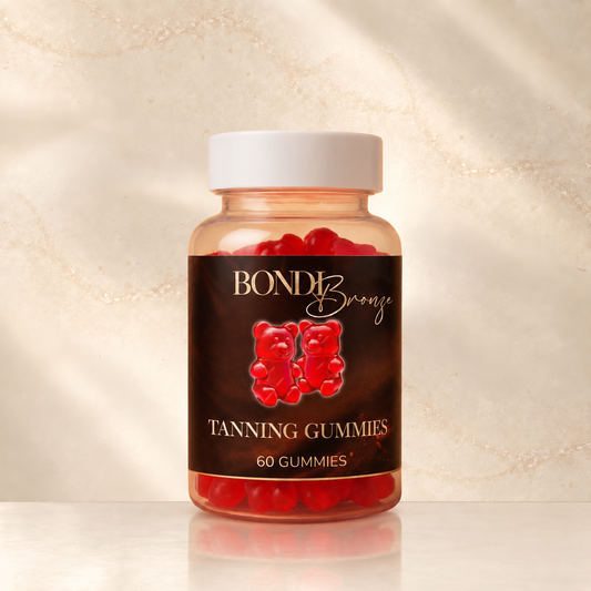 Tanning Gummies with Beta-Carotene | Raspberry Flavour | 60 Gummies