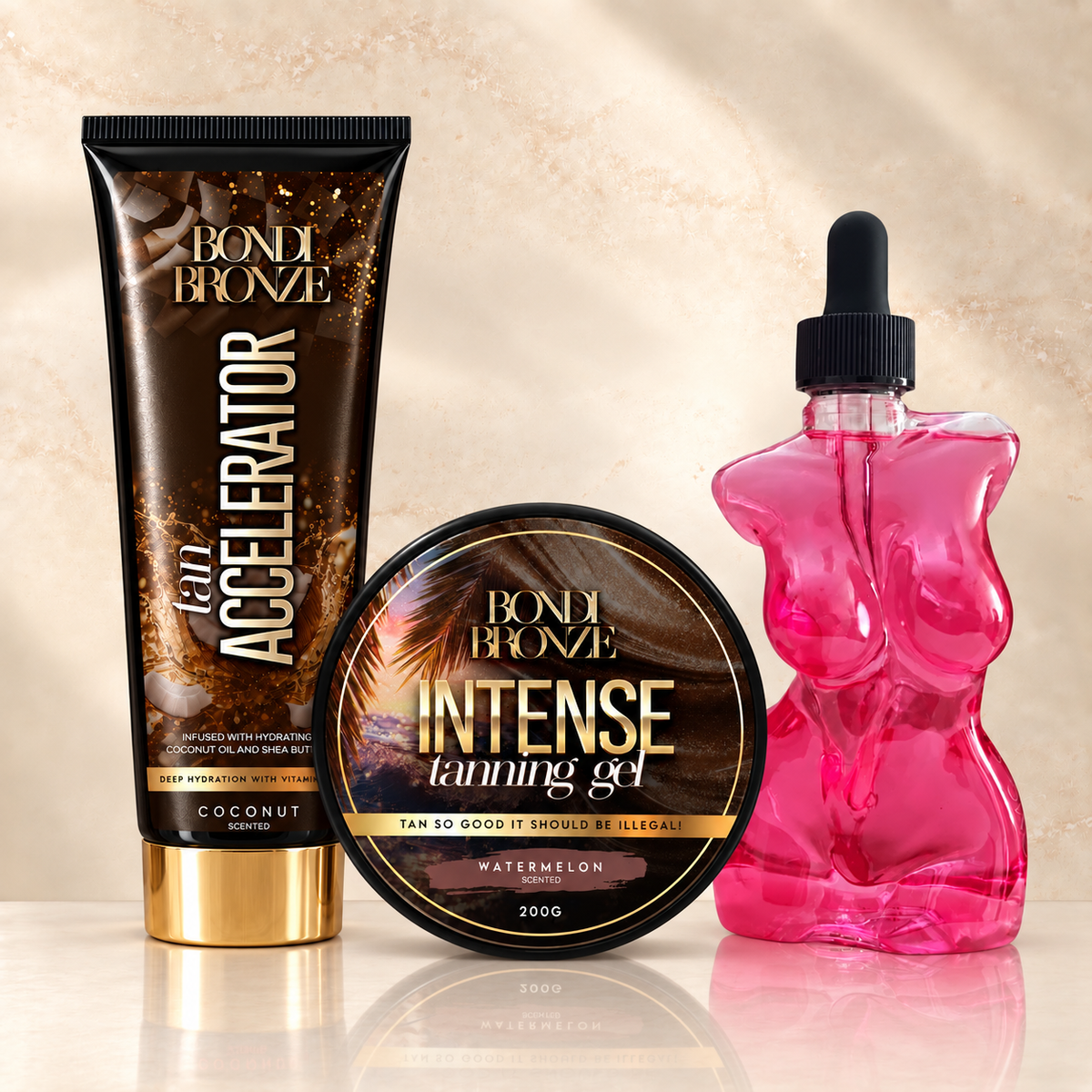 Intensifying Trio | Tanning Cream, Gel & Bad Beach Oil Bundle